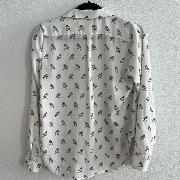 Zara Owl Print Button Up Blouse Size XS - Picture 7 of 8
